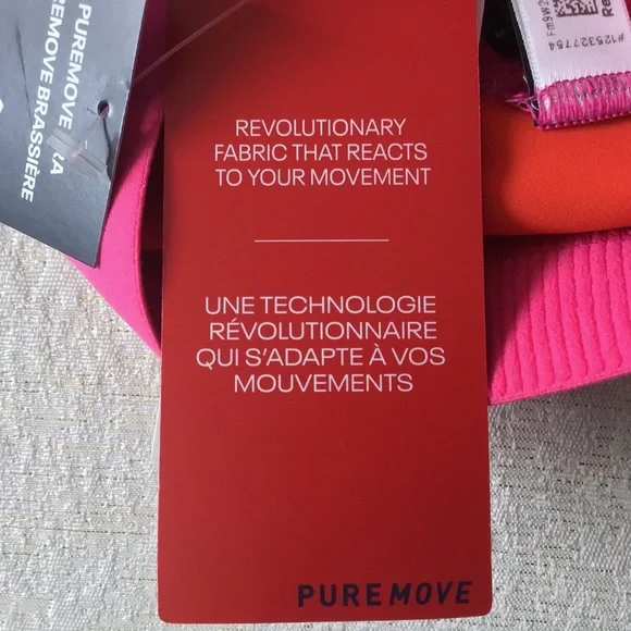 Reebok PureMove Size Small Sports Bra in Proud Pink Revolutionary Fabric - Picture 7 of 10
